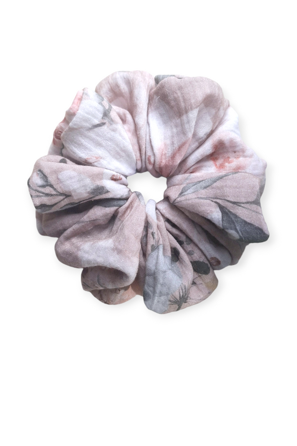 Mega Scrunchie Kukkaketo Beige